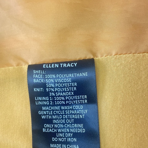 Ellen Tracy Mustard Faux Leather Jacket 
Size M - Picture 7 of 7